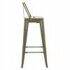 ΣΚΑΜΠΟ BAR ME ΠΛΑΤΗ ΜΕΤΑΛΛΙΚΟ MELITA-PRO HM8643.43 DARK OLIVE GREEN 42x42x100Υεκ.