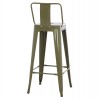 ΣΚΑΜΠΟ BAR ME ΠΛΑΤΗ ΜΕΤΑΛΛΙΚΟ MELITA-PRO HM8643.43 DARK OLIVE GREEN 42x42x100Υεκ.