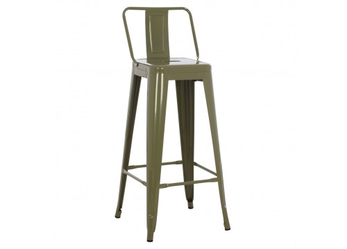 ΣΚΑΜΠΟ BAR ME ΠΛΑΤΗ ΜΕΤΑΛΛΙΚΟ MELITA-PRO HM8643.43 DARK OLIVE GREEN 42x42x100Υεκ.