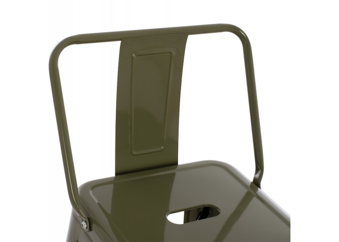 ΣΚΑΜΠΟ BAR ME ΠΛΑΤΗ ΜΕΤΑΛΛΙΚΟ MELITA-PRO HM8643.43 DARK OLIVE GREEN 42x42x100Υεκ.