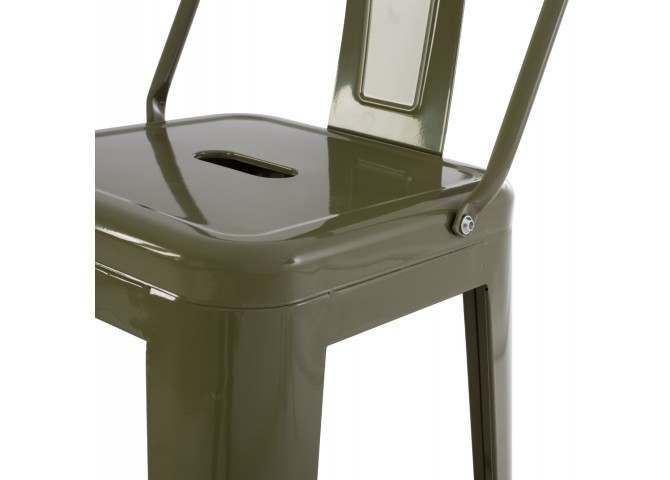 ΣΚΑΜΠΟ BAR ME ΠΛΑΤΗ ΜΕΤΑΛΛΙΚΟ MELITA-PRO HM8643.43 DARK OLIVE GREEN 42x42x100Υεκ.