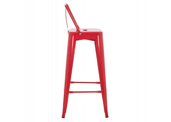 ΣΚΑΜΠΟ BAR ME ΠΛΑΤΗ ΜΕΤΑΛΛΙΚΟ MELITA-PRO HM8643.44 ΚΟΚΚΙΝΟ 42x42x100Υεκ.