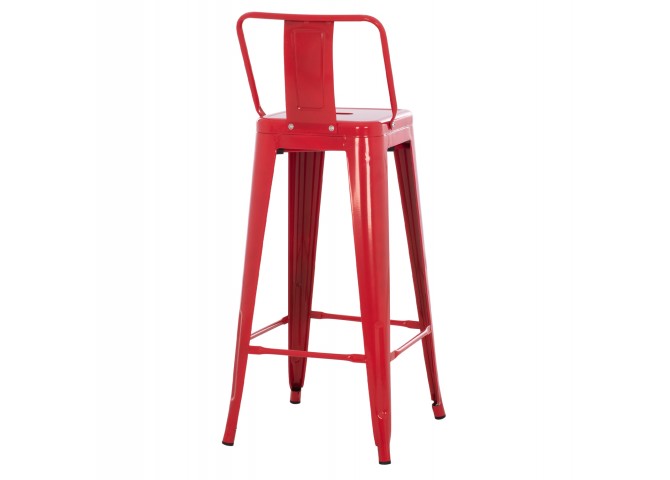 ΣΚΑΜΠΟ BAR ME ΠΛΑΤΗ ΜΕΤΑΛΛΙΚΟ MELITA-PRO HM8643.44 ΚΟΚΚΙΝΟ 42x42x100Υεκ.