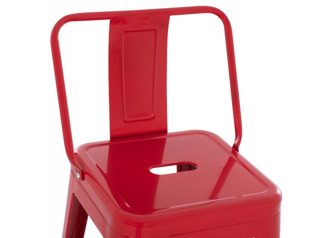 ΣΚΑΜΠΟ BAR ME ΠΛΑΤΗ ΜΕΤΑΛΛΙΚΟ MELITA-PRO HM8643.44 ΚΟΚΚΙΝΟ 42x42x100Υεκ.