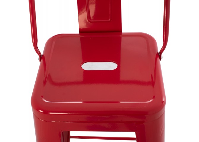 ΣΚΑΜΠΟ BAR ME ΠΛΑΤΗ ΜΕΤΑΛΛΙΚΟ MELITA-PRO HM8643.44 ΚΟΚΚΙΝΟ 42x42x100Υεκ.