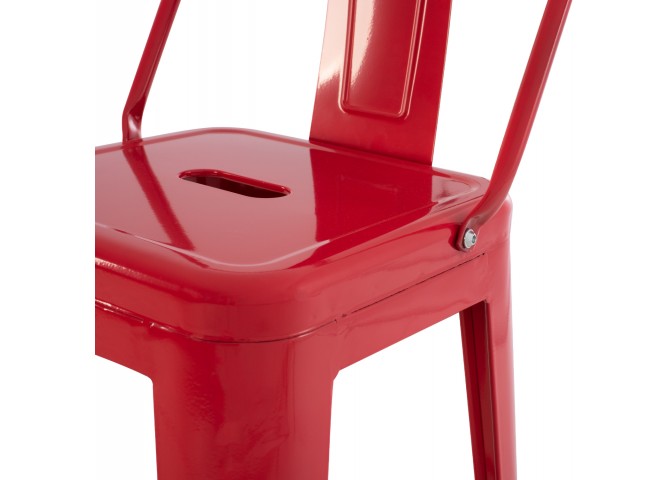 ΣΚΑΜΠΟ BAR ME ΠΛΑΤΗ ΜΕΤΑΛΛΙΚΟ MELITA-PRO HM8643.44 ΚΟΚΚΙΝΟ 42x42x100Υεκ.