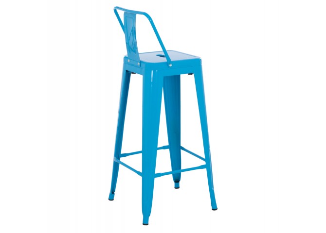 ΣΚΑΜΠΟ BAR-PRO ME ΠΛΑΤΗ ΜΕΤΑΛΛΙΚΟ MELITA HM8643.48 ΜΠΛΕ 42x42x100Υεκ.