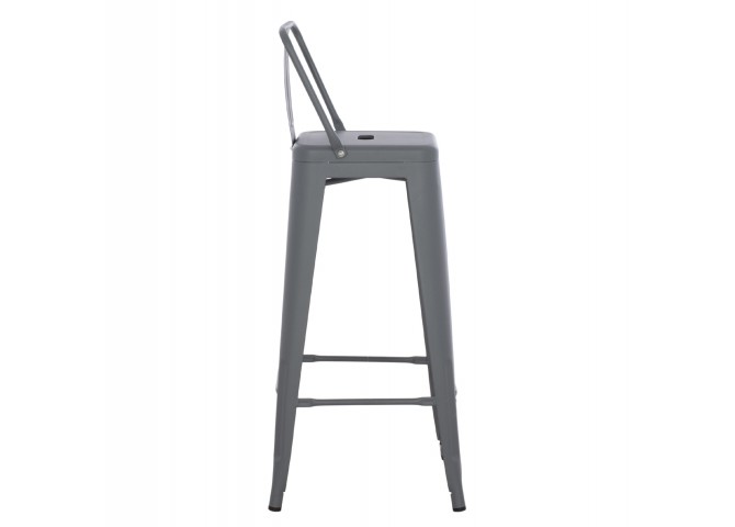 ΣΚΑΜΠΟ BAR ME ΠΛΑΤΗ ΜΕΤΑΛΛΙΚΟ MELITA-PRO HM8643.50 ΓΚΡΙ 42x42x100Υεκ.