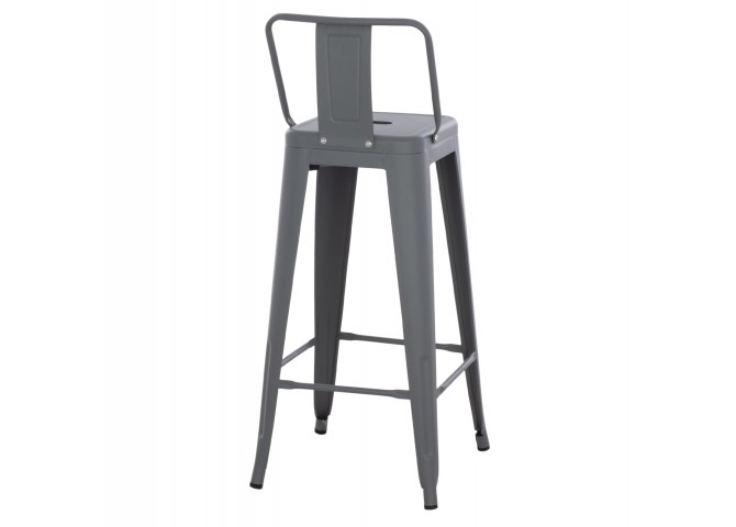 ΣΚΑΜΠΟ BAR ME ΠΛΑΤΗ ΜΕΤΑΛΛΙΚΟ MELITA-PRO HM8643.50 ΓΚΡΙ 42x42x100Υεκ.