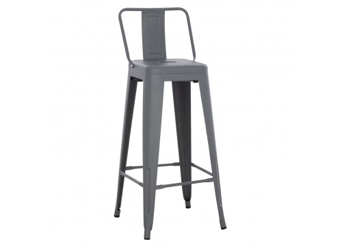 ΣΚΑΜΠΟ BAR ME ΠΛΑΤΗ ΜΕΤΑΛΛΙΚΟ MELITA-PRO HM8643.50 ΓΚΡΙ 42x42x100Υεκ.