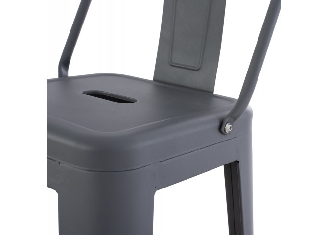 ΣΚΑΜΠΟ BAR ME ΠΛΑΤΗ ΜΕΤΑΛΛΙΚΟ MELITA-PRO HM8643.50 ΓΚΡΙ 42x42x100Υεκ.