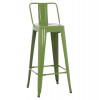 ΣΚΑΜΠΟ BAR ME ΠΛΑΤΗ ΜΕΤΑΛΛΙΚΟ MELITA-PRO HM8643.53 LIGHT OLIVE GREEN 42x42x100Υεκ.