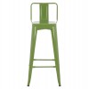 ΣΚΑΜΠΟ BAR ME ΠΛΑΤΗ ΜΕΤΑΛΛΙΚΟ MELITA-PRO HM8643.53 LIGHT OLIVE GREEN 42x42x100Υεκ.
