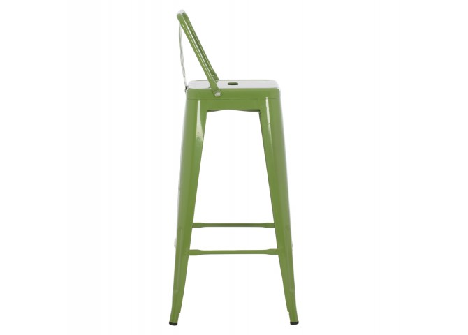 ΣΚΑΜΠΟ BAR ME ΠΛΑΤΗ ΜΕΤΑΛΛΙΚΟ MELITA-PRO HM8643.53 LIGHT OLIVE GREEN 42x42x100Υεκ.