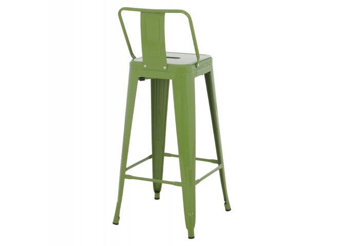 ΣΚΑΜΠΟ BAR ME ΠΛΑΤΗ ΜΕΤΑΛΛΙΚΟ MELITA-PRO HM8643.53 LIGHT OLIVE GREEN 42x42x100Υεκ.
