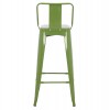 ΣΚΑΜΠΟ BAR ME ΠΛΑΤΗ ΜΕΤΑΛΛΙΚΟ MELITA-PRO HM8643.53 LIGHT OLIVE GREEN 42x42x100Υεκ.
