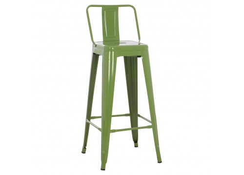 ΣΚΑΜΠΟ BAR ME ΠΛΑΤΗ ΜΕΤΑΛΛΙΚΟ MELITA-PRO HM8643.53 LIGHT OLIVE GREEN 42x42x100Υεκ.