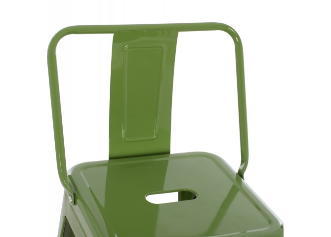 ΣΚΑΜΠΟ BAR ME ΠΛΑΤΗ ΜΕΤΑΛΛΙΚΟ MELITA-PRO HM8643.53 LIGHT OLIVE GREEN 42x42x100Υεκ.