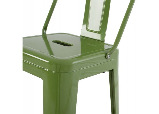 ΣΚΑΜΠΟ BAR ME ΠΛΑΤΗ ΜΕΤΑΛΛΙΚΟ MELITA-PRO HM8643.53 LIGHT OLIVE GREEN 42x42x100Υεκ.