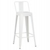 ΣΚΑΜΠΟ BAR ME ΠΛΑΤΗ ΜΕΤΑΛΛΙΚΟ MELITA-PRO HM8643.41 ΛΕΥΚΟ ΜΑΤ 42x42x100Υεκ.
