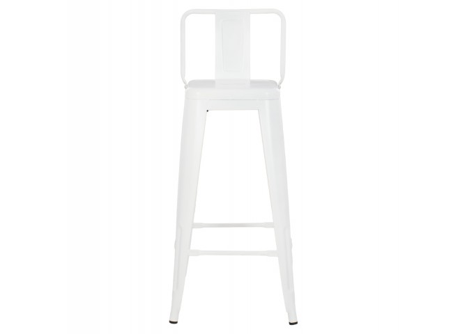 ΣΚΑΜΠΟ BAR ME ΠΛΑΤΗ ΜΕΤΑΛΛΙΚΟ MELITA-PRO HM8643.41 ΛΕΥΚΟ ΜΑΤ 42x42x100Υεκ.