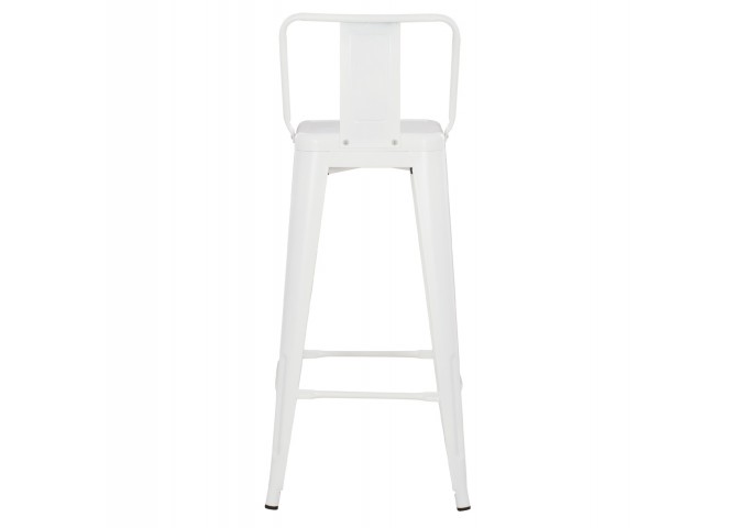 ΣΚΑΜΠΟ BAR ME ΠΛΑΤΗ ΜΕΤΑΛΛΙΚΟ MELITA-PRO HM8643.41 ΛΕΥΚΟ ΜΑΤ 42x42x100Υεκ.