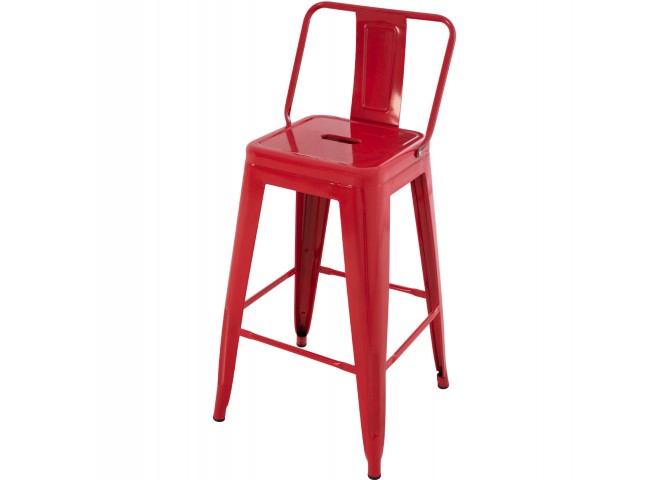 ΣΚΑΜΠΟ ΜΠΑΡ ΜΕΣΑΙΟΥ ΥΨΟΥΣ ΜΕΤΑΛΛΙΚΟ MELITA-PRO HM8574.44 ΚΟΚΚΙΝΟ 43x43x88Υεκ.