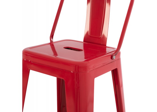 ΣΚΑΜΠΟ ΜΠΑΡ ΜΕΣΑΙΟΥ ΥΨΟΥΣ ΜΕΤΑΛΛΙΚΟ MELITA-PRO HM8574.44 ΚΟΚΚΙΝΟ 43x43x88Υεκ.