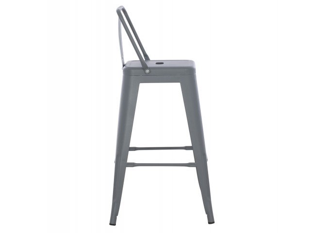 ΣΚΑΜΠΟ ΜΠΑΡ ΜΕΣΑΙΟΥ ΥΨΟΥΣ ΜΕΤΑΛΛΙΚΟ MELITA-PRO HM8574.50 ΓΚΡΙ 43x43x88Υεκ.