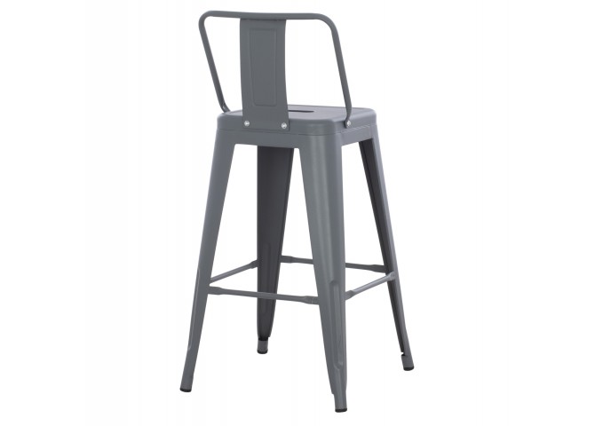 ΣΚΑΜΠΟ ΜΠΑΡ ΜΕΣΑΙΟΥ ΥΨΟΥΣ ΜΕΤΑΛΛΙΚΟ MELITA-PRO HM8574.50 ΓΚΡΙ 43x43x88Υεκ.