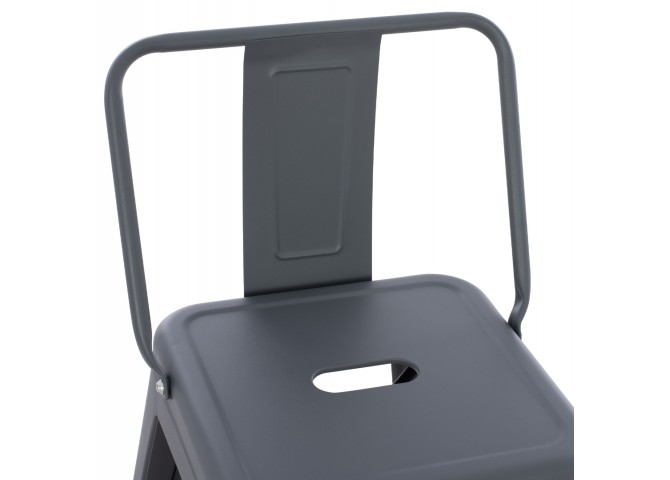 ΣΚΑΜΠΟ ΜΠΑΡ ΜΕΣΑΙΟΥ ΥΨΟΥΣ ΜΕΤΑΛΛΙΚΟ MELITA-PRO HM8574.50 ΓΚΡΙ 43x43x88Υεκ.