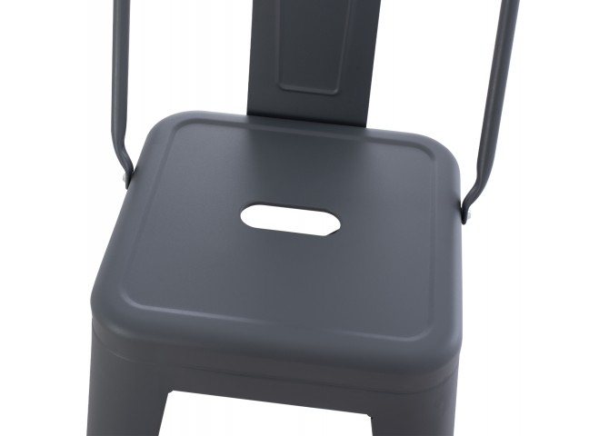 ΣΚΑΜΠΟ ΜΠΑΡ ΜΕΣΑΙΟΥ ΥΨΟΥΣ ΜΕΤΑΛΛΙΚΟ MELITA-PRO HM8574.50 ΓΚΡΙ 43x43x88Υεκ.