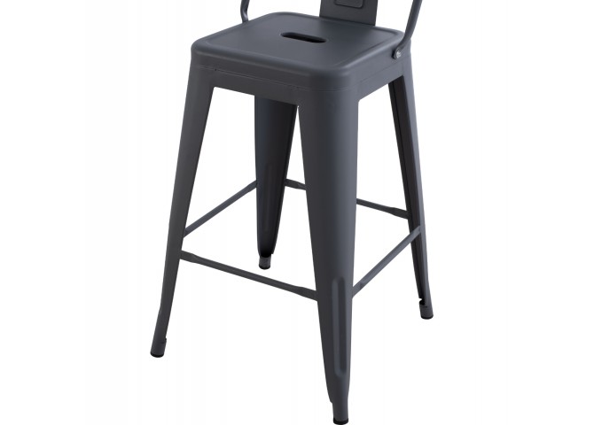 ΣΚΑΜΠΟ ΜΠΑΡ ΜΕΣΑΙΟΥ ΥΨΟΥΣ ΜΕΤΑΛΛΙΚΟ MELITA-PRO HM8574.50 ΓΚΡΙ 43x43x88Υεκ.