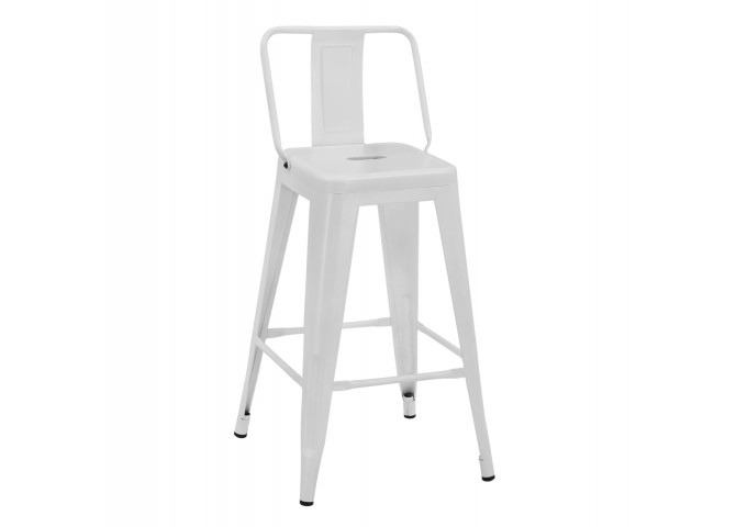 ΣΚΑΜΠΟ ΜΠΑΡ ΜΕΣΑΙΟΥ ΥΨΟΥΣ ΜΕΤΑΛΛΙΚΟ MELITA-PRO HM8574.41 ΛΕΥΚΟ ΜΑΤ 43x43x88Υεκ.