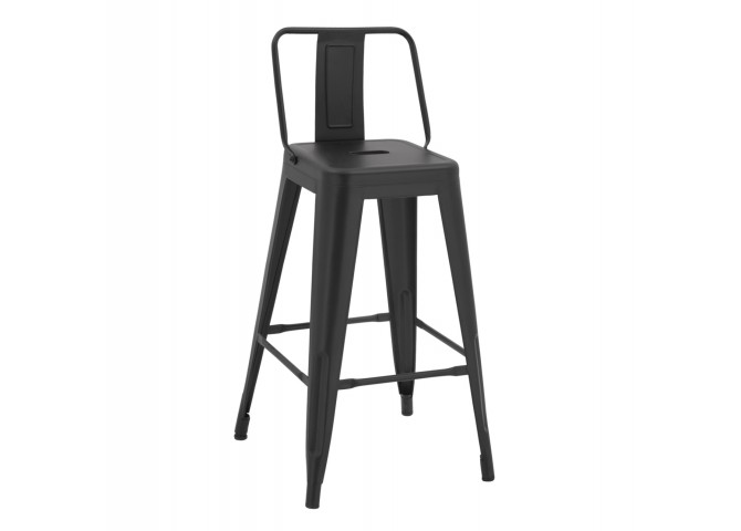 ΣΚΑΜΠΟ ΜΠΑΡ ΜΕΣΑΙΟΥ ΥΨΟΥΣ ΜΕΤΑΛΛΙΚΟ MELITA-PRO HM8574.42 ΜΑΥΡΟ ΜΑΤ 43x43x88Υεκ.