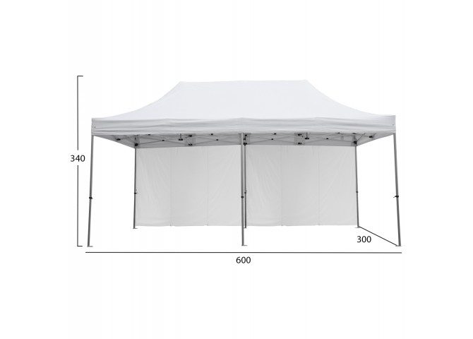 GAZEBO ΕΠΑΓΓΕΛΜΑΤΙΚΟ ΒΑΡΕΩΣ ΤΥΠΟΥ CRESSEN HM21099 ΠΤΥΣΣΟΜΕΝΟ ΑΛΟΥΜΙΝΙΟΥ 3x6x3,4Yμ