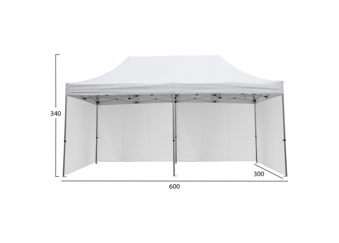 GAZEBO ΕΠΑΓΓΕΛΜΑΤΙΚΟ ΒΑΡΕΩΣ ΤΥΠΟΥ CRESSEN HM21099.01 ΠΤΥΣΣΟΜΕΝΟ ΑΛΟΥΜΙΝΙΟΥ 3x6x3,4Yμ