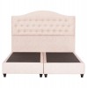 ΚΡΕΒΑΤΙ MALENA HM638.22 ΜΠΕΖ ΥΦΑΣΜΑ Τ. NUBUCK ΓΙΑ ΣΤΡΩΜΑ 150x200εκ.