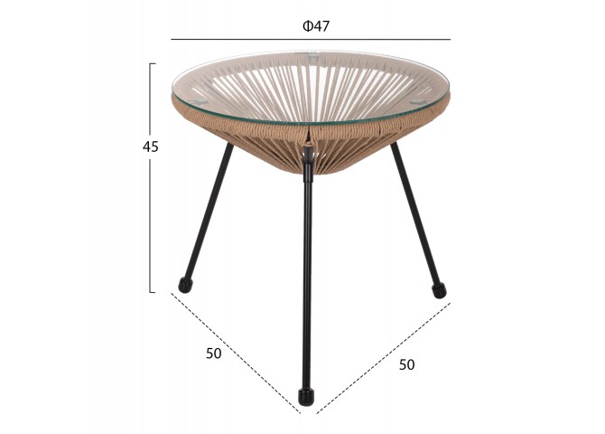 ΣΕΤ ΕΞΩΤΕΡΙΚΟΥ ΧΩΡΟΥ 3ΤΜΧ ACAPULCO HM21100 TWISTED WICKER-ΜΕΤΑΛΛΟ