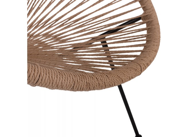ΣΕΤ ΕΞΩΤΕΡΙΚΟΥ ΧΩΡΟΥ 3ΤΜΧ ACAPULCO HM21100 TWISTED WICKER-ΜΕΤΑΛΛΟ