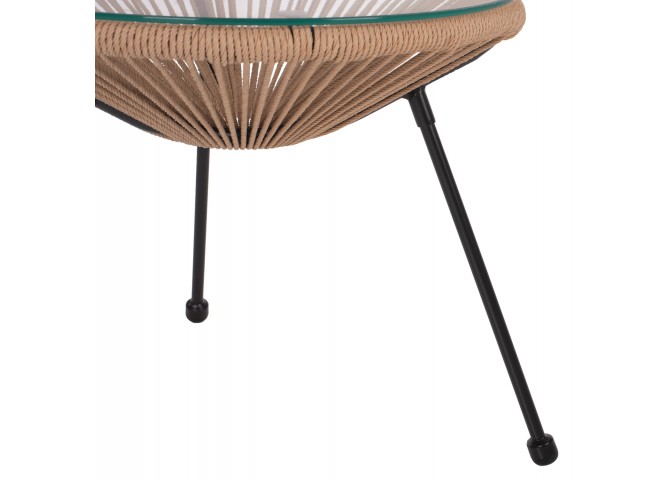 ΣΕΤ ΕΞΩΤΕΡΙΚΟΥ ΧΩΡΟΥ 3ΤΜΧ ACAPULCO HM21100 TWISTED WICKER-ΜΕΤΑΛΛΟ