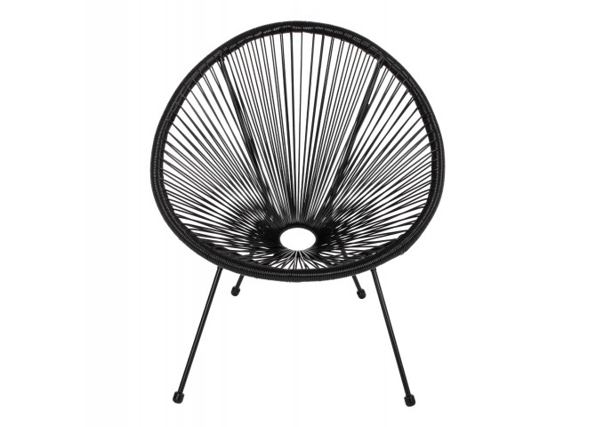 ΣΕΤ ΕΞΩΤΕΡΙΚΟΥ ΧΩΡΟΥ 3ΤΜΧ ACAPULCO HM21101 TWISTED WICKER-ΜΕΤΑΛΛΟ ΣΕ ΜΑΥΡΟ
