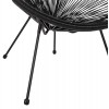 ΣΕΤ ΕΞΩΤΕΡΙΚΟΥ ΧΩΡΟΥ 3ΤΜΧ ACAPULCO HM21101 TWISTED WICKER-ΜΕΤΑΛΛΟ ΣΕ ΜΑΥΡΟ