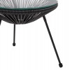 ΣΕΤ ΕΞΩΤΕΡΙΚΟΥ ΧΩΡΟΥ 3ΤΜΧ ACAPULCO HM21101 TWISTED WICKER-ΜΕΤΑΛΛΟ ΣΕ ΜΑΥΡΟ
