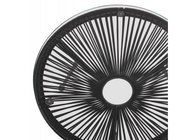 ΣΕΤ ΕΞΩΤΕΡΙΚΟΥ ΧΩΡΟΥ 3ΤΜΧ ACAPULCO HM21101 TWISTED WICKER-ΜΕΤΑΛΛΟ ΣΕ ΜΑΥΡΟ
