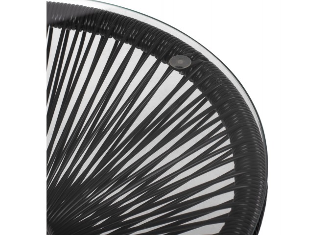 ΣΕΤ ΕΞΩΤΕΡΙΚΟΥ ΧΩΡΟΥ 3ΤΜΧ ACAPULCO HM21101 TWISTED WICKER-ΜΕΤΑΛΛΟ ΣΕ ΜΑΥΡΟ