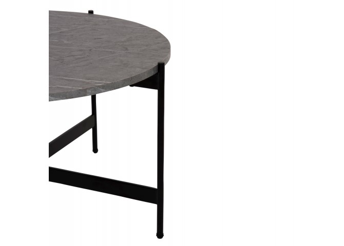 ΣΕΤ 2ΤΜΧ ΤΡΑΠΕΖΙΑ ΣΑΛΟΝΙΟΥ RONDA HM21089.01 MDF ΓΚΡΙ ΜΑΡΜΑΡΟ Φ80εκ & Φ50εκ
