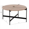 ΣΕΤ 2ΤΜΧ ΤΡΑΠΕΖΙΑ ΣΑΛΟΝΙΟΥ RONDA HM21089.02 MDF ΣΟΝΑΜΑ Φ80εκ & Φ50εκ