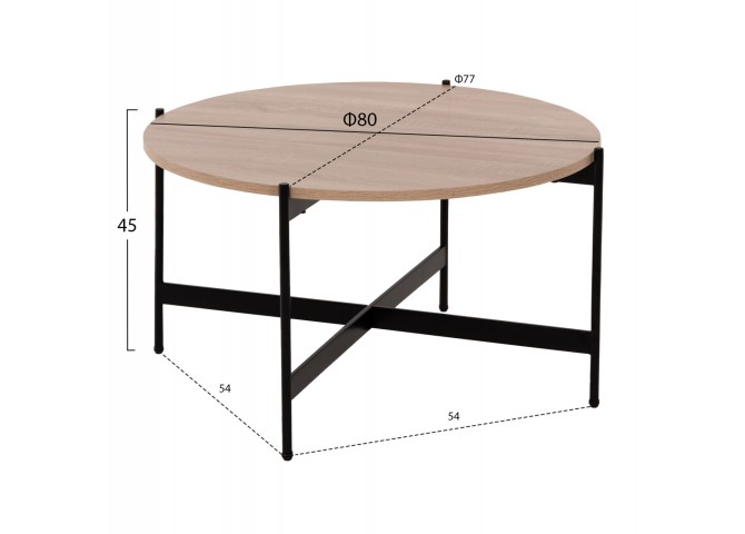 ΣΕΤ 2ΤΜΧ ΤΡΑΠΕΖΙΑ ΣΑΛΟΝΙΟΥ RONDA HM21089.02 MDF ΣΟΝΑΜΑ Φ80εκ & Φ50εκ