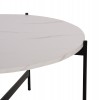 ΣΕΤ 2ΤΜΧ ΤΡΑΠΕΖΙΑ ΣΑΛΟΝΙΟΥ RONDA HM21089.04 MDF ΛΕΥΚΟ ΜΑΡΜΑΡΟ Φ80εκ & Φ50εκ